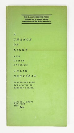 Item #13048 A Change of Light and Other Stories [Uncorrected Proof Printing a Story Excised from...