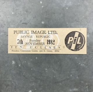 Item #26177 Unused Letterpress Ticket for a 1982 Show at the Pasadena Convention Center. Public...