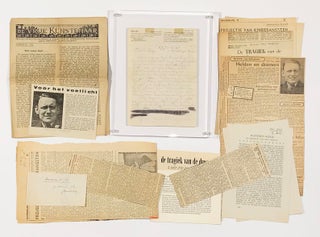 Item #26586 Letter from Prison to Marius Roland Holst, with Related Ephemera including an Issue...