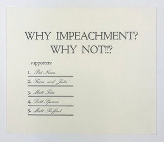 Item #27570 Why Impeachment? Why Not!!? Zephyrus Image