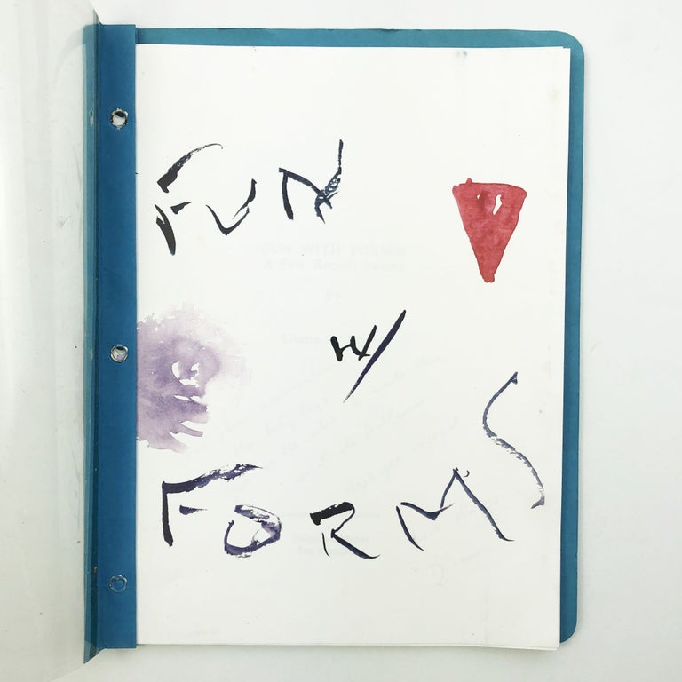 Item #28587 Fun With Forms. Diane Di Prima.