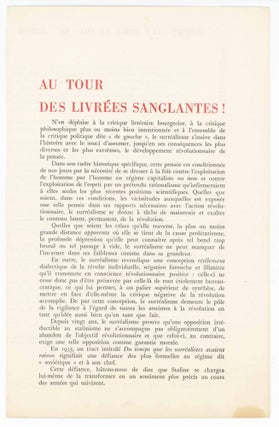 Item #28652 Au Tour des Livrees Sanglantes! Paul Eluard