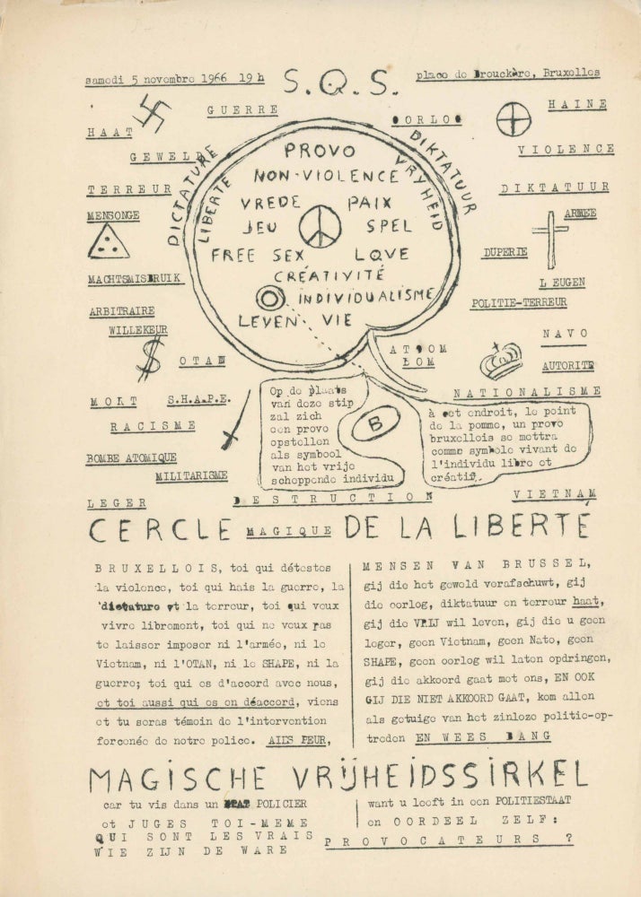 Item #28677 Cercle Magique de la Liberté. Magische Vrijheidssirkel. Belgian Provo.