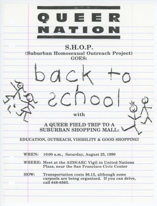 Item #28899 S.H.O.P. (Suburban Homosexual Outreach Project) GOES: Back to School With a Queer...