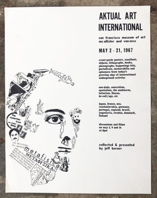 Item #28964 Poster for Aktual Art International. Jeff Berner, Lorenz Eitner Francoise Forster-Hahn