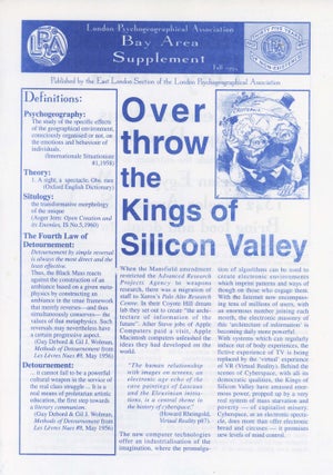 Item #28992 Overthrow the Kings of Silicon Valley. East London Section of the London...