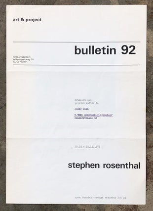 Art & Project Bulletin 92