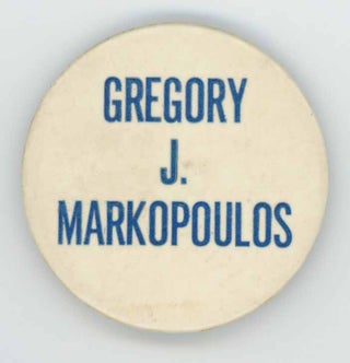 Item #29211 Gregory J. Markopoulos [Pin]. Gregory Markopoulos