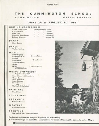 Item #29312 1941 Prospectus for the Cummington School. The Cummington School, Delmore Schwartz