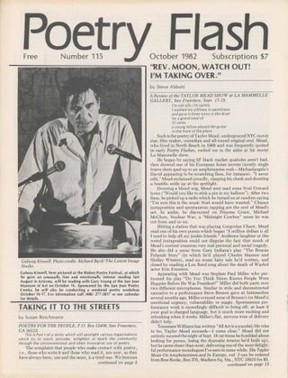 Item #29668 Poetry Flash No. 115. Taylor Mead
