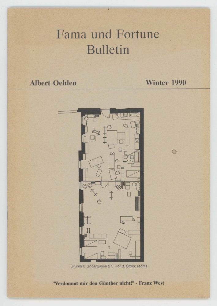 Item #29696 Fama & Fortune Bulletin #1. Albert Oehlen.