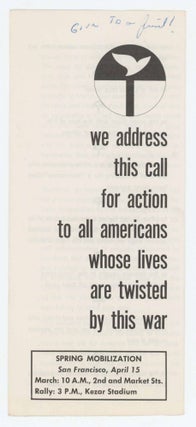 Item #29761 We Address This Call for Action to All Americans Whose Lives Are Twisted by This War....