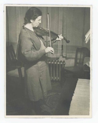Item #29762 Photograph of a Woman Playing a Fiddle. Photographer Unknown