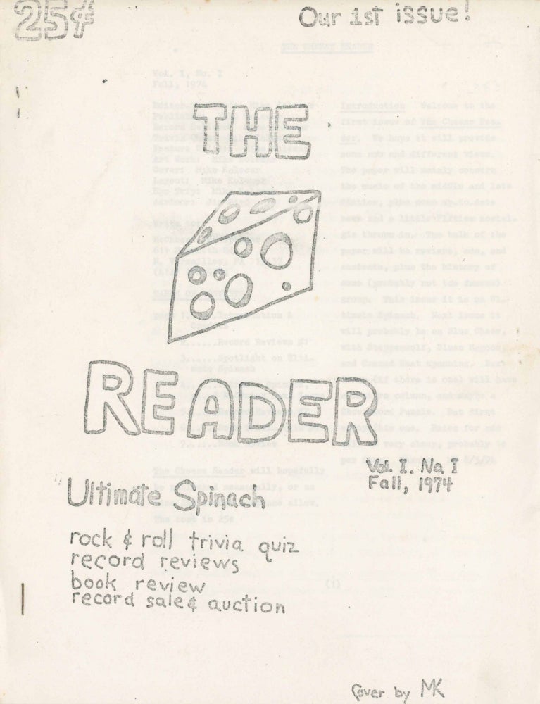 Item #29831 The Cheese Reader #1. Mike Kolesar, ed.