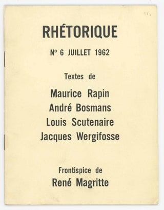 Item #29920 Rhétorique No. 6. Andre Bosmans, ed
