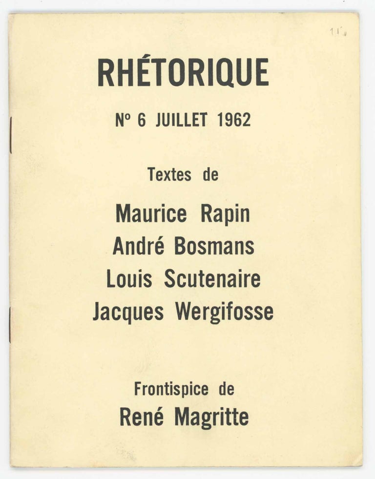 Item #29920 Rhétorique No. 6. Andre Bosmans, ed.