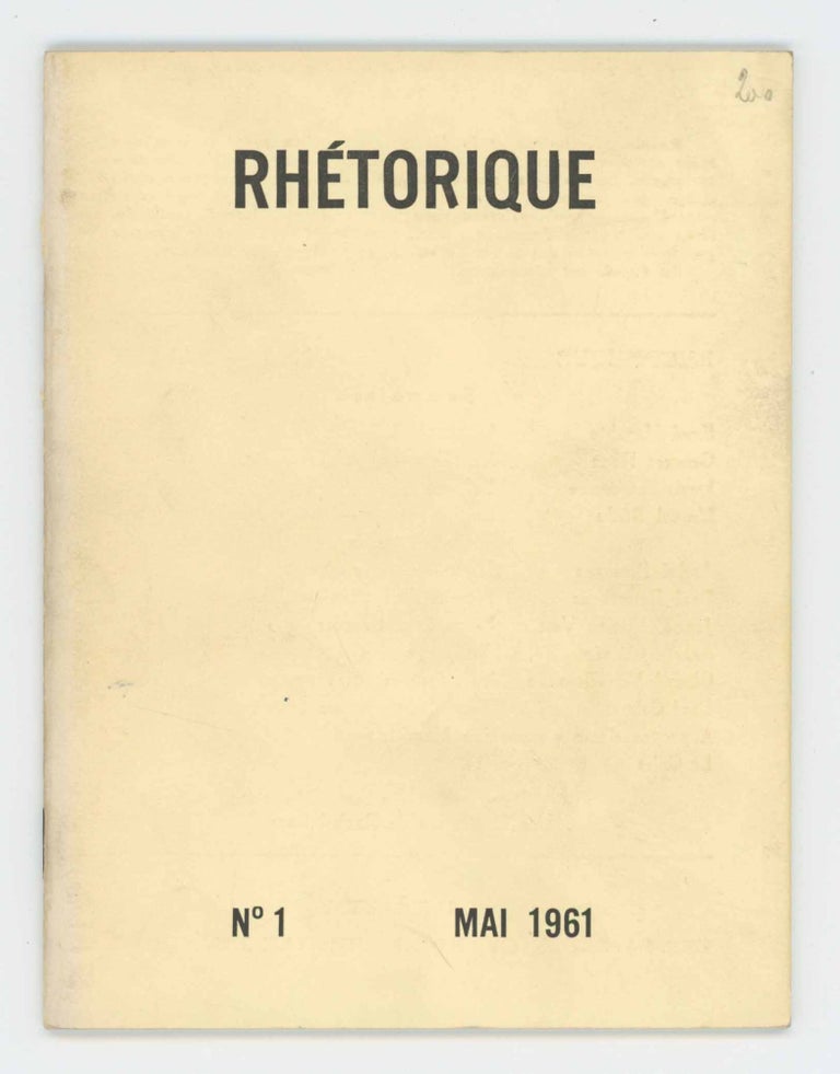 Item #29921 Rhétorique No. 1. Andre Bosmans, ed.
