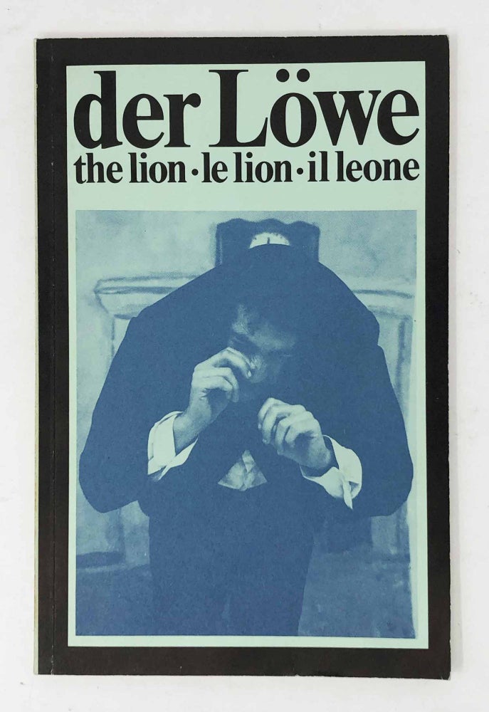 Item #30132 der Löwe. The Lion. Le Lion. Il Leone. No. 8. G. J. Lischka, ed, Christian Boltanski.