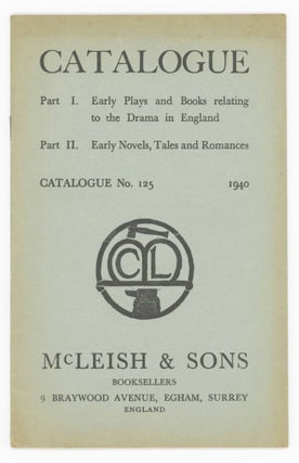 Item #30138 Catalogue No. 125. McLeish, Sons
