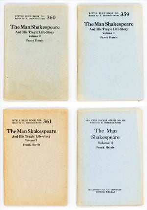 Item #30210 The Man Shakespeare and His Tragic Life-Story Complete in 4 Volumes [Little Blue...