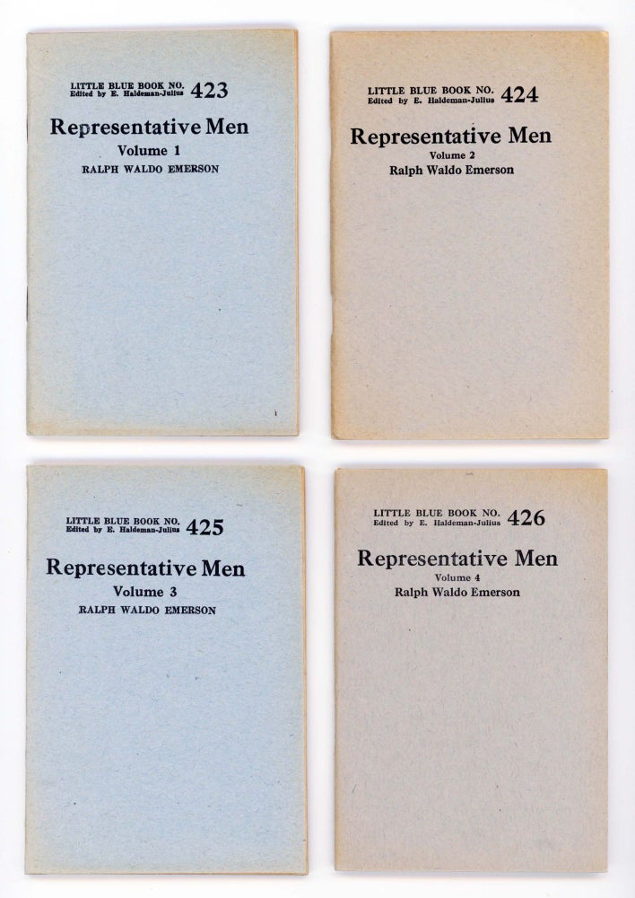 Item #30211 Representative Men. Complete in 4 Volumes [Little Blue Books Nos. 423, 424, 425, 426]. Ralph Waldo Emerson.
