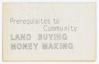 Item #30263 Prerequsites to Community: LAND BUYING MONEY MAKING. HOW TO BUY LAND & WAYS TO MAKE...