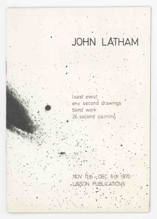 Item #30303 Least Event, One Second Drawings, Blind Work, 24 Second Painting. John Latham