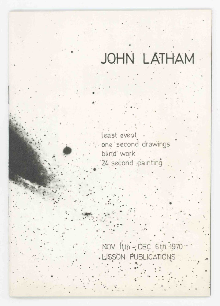 Item #30303 Least Event, One Second Drawings, Blind Work, 24 Second Painting. John Latham.