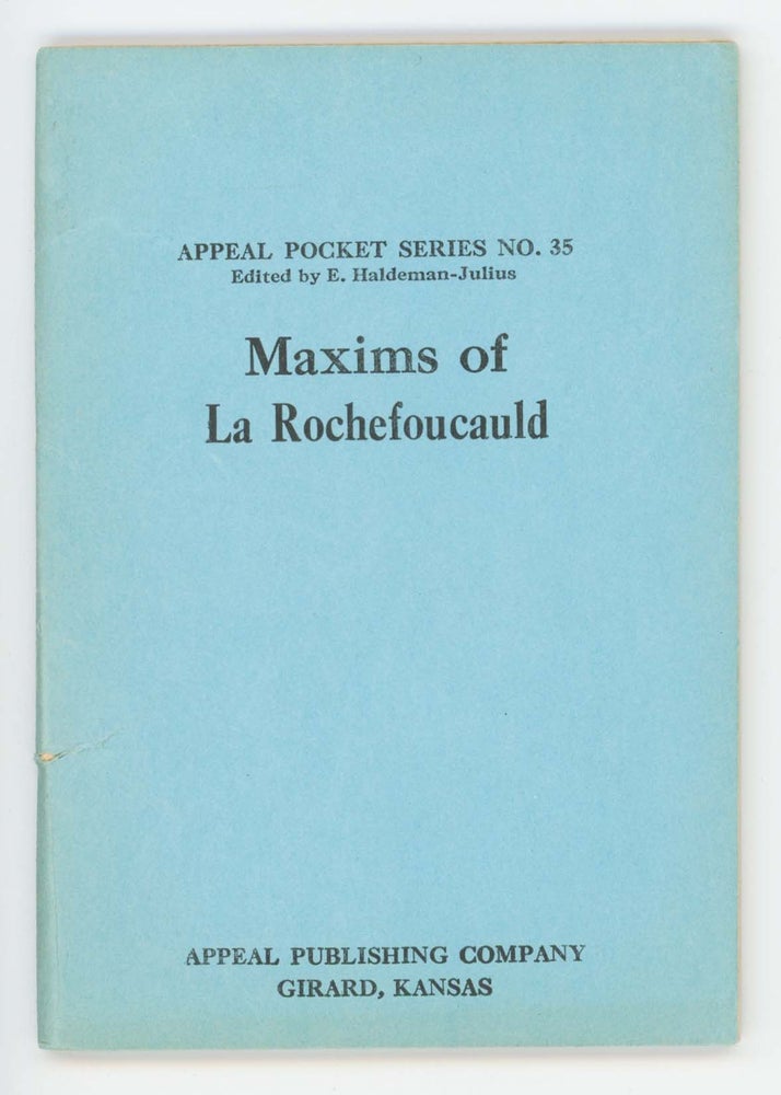 Item #30506 Maxims of La Rochefoucauld [People's Pocket Series No. 35]. La Rochefoucauld.