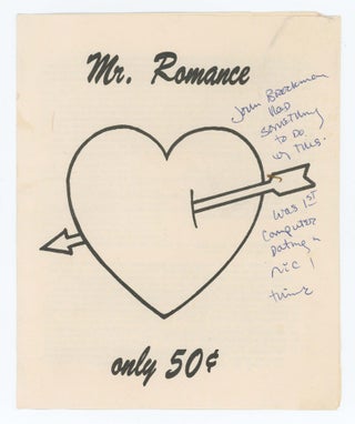 Item #30566 Mr. Romance Only 50¢. Computer Dating