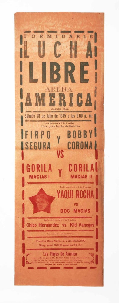 Item #30716 Lucha Libre Poster Featuring Kid Vanegas. Arsacio Vanegas Arroyo, Kid.