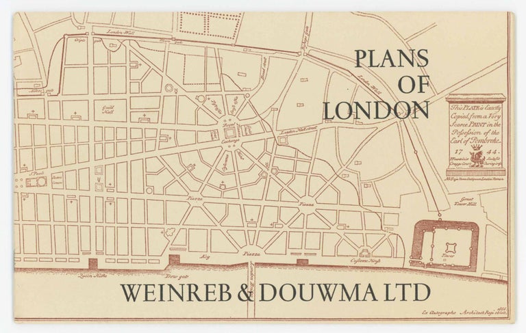 Item #30749 Catalogue 2: Plans of London. Weinreb, Douwma Ltd.