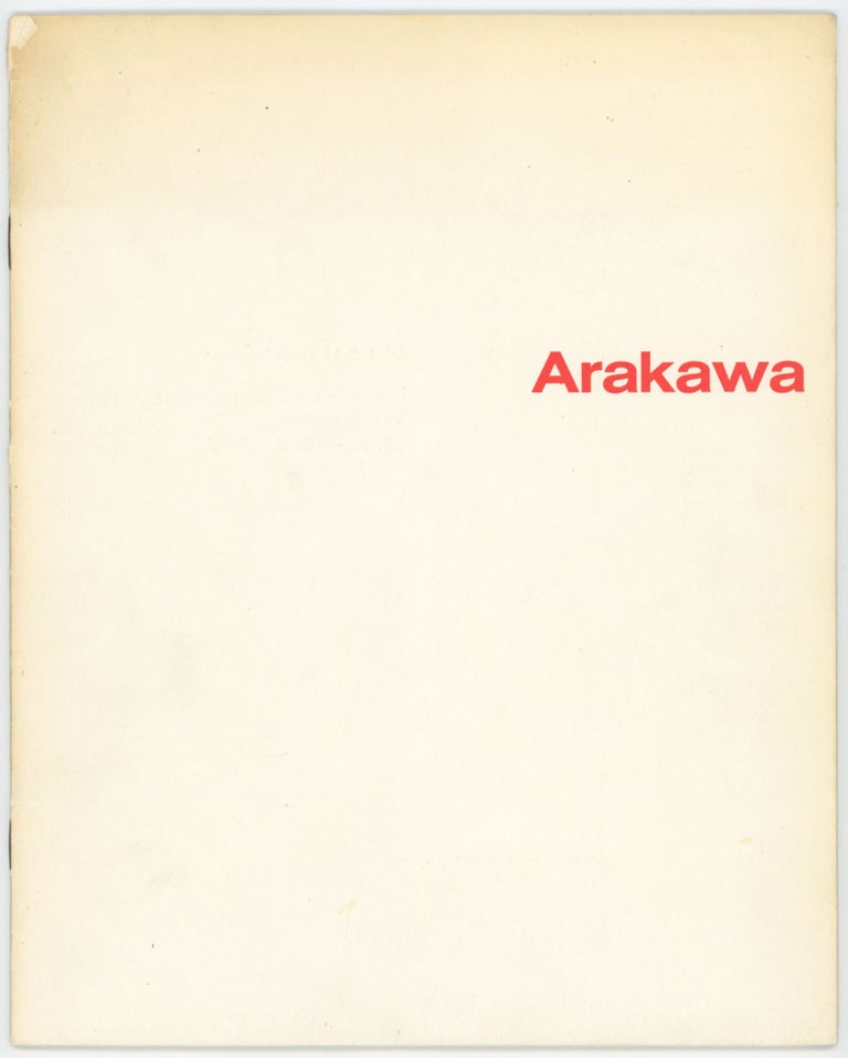 Item #30787 Shusaku Arakawa. Arakawa.