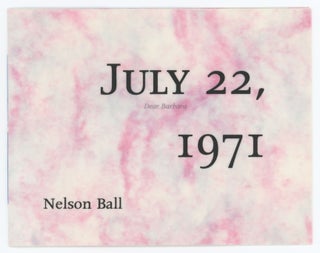 Item #30887 July 22, 1971. Nelson Ball