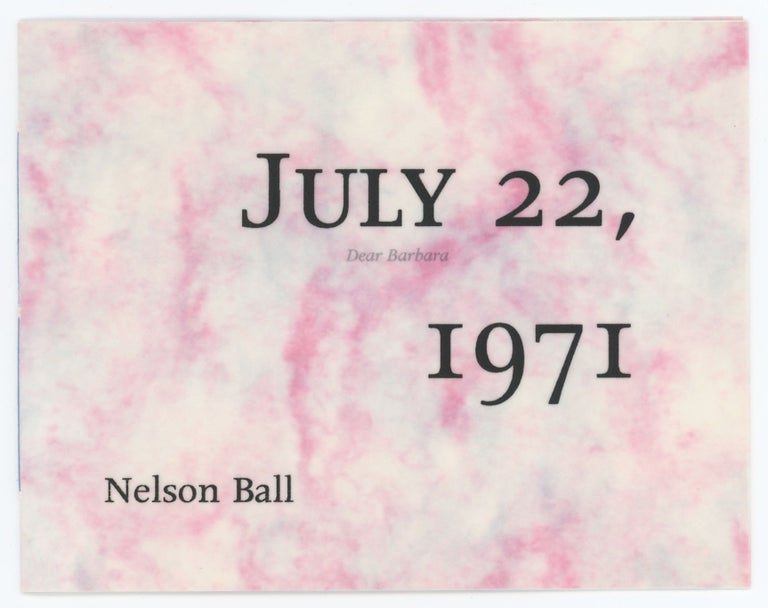 Item #30887 July 22, 1971. Nelson Ball.