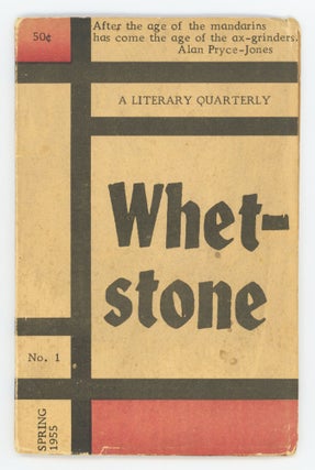Item #30906 Whetstone No. 1. A Literary Quarterly. Jack Lindeman, eds Edgar H. Schuster