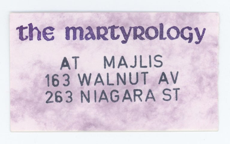 Item #30936 The Martyrology at Majlis. bpNicholl.