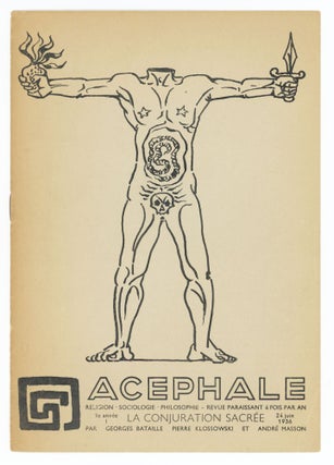 Item #30990 Acéphale No. 1. Georges Bataille, eds