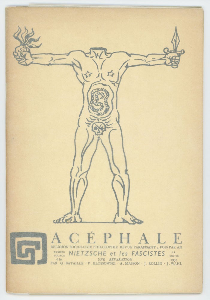 Item #30991 Acéphale No. 2.Nietzsche et les Fascistes. Georges Bataille, eds.