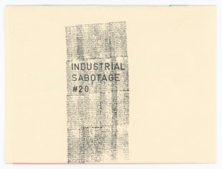 Item #31037 Industrial Sabotage #20. ed jwcurry