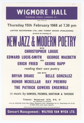 Item #31074 New Jazz & Modern Poetry [Flyer]. Christopher Cogue