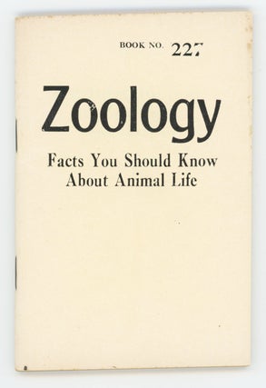 Item #31198 An Introduction to Zoology [Little Blue Book No. 227]. Carroll Lane Fenton
