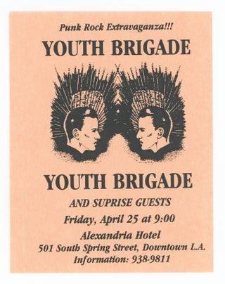 Item #31253 Punk Rock Extravaganza! [Handbill]. Youth Brigade