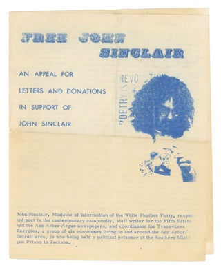 Item #31302 Free John Sinclair. United Front Against Fascism / Black Panther Party