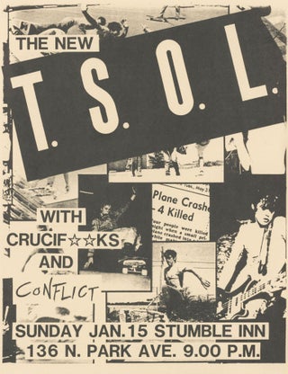 Item #31326 The New T.S.O.L. with Crucifucks and Conflict [Flyer]. T S. O. L