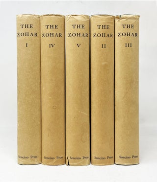 Item #31337 The Zohar. Complete in 5 Volumes. Harry Sperling, Maurice Simon
