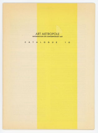 Item #31421 Art Metropole Catalogue 10: Information on Contemporary Art. Art Metropole