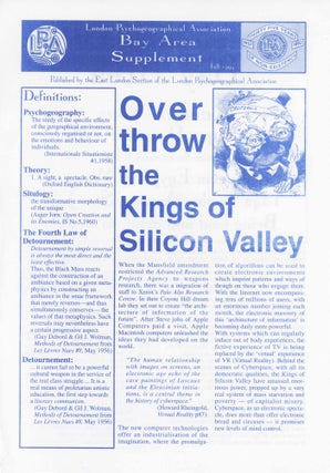 Item #31508 Overthrow the Kings of Silicon Valley. East London Section of the London...