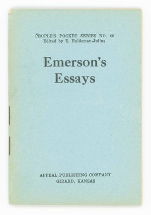 Item #31512 Emerson's Essays. People's Pocket Series No. 60. Ralph Waldo Emerson
