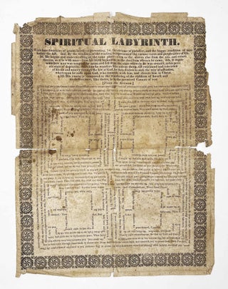 Item #31513 Spiritual Labyrinth, With Four Fountains of Grace. Anonymous Printer